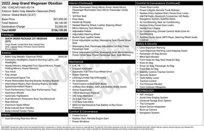 2022 Jeep Grand Wagoneer Series II Obsidian 4x4