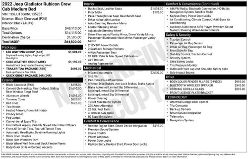 2022 Jeep Gladiator Rubicon