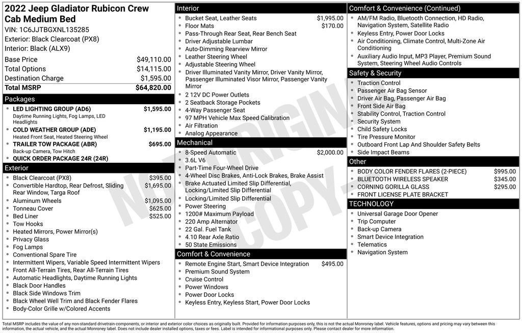 2022 Jeep Gladiator Rubicon