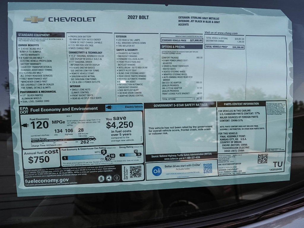 2027 Chevrolet Bolt LT