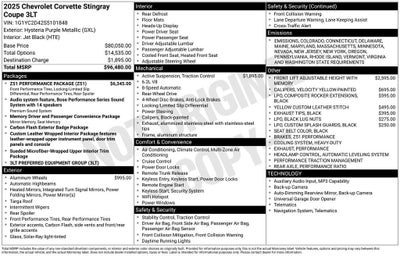 2025 Chevrolet Corvette Stingray 3LT
