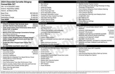 2024 Chevrolet Corvette Stingray 3LT
