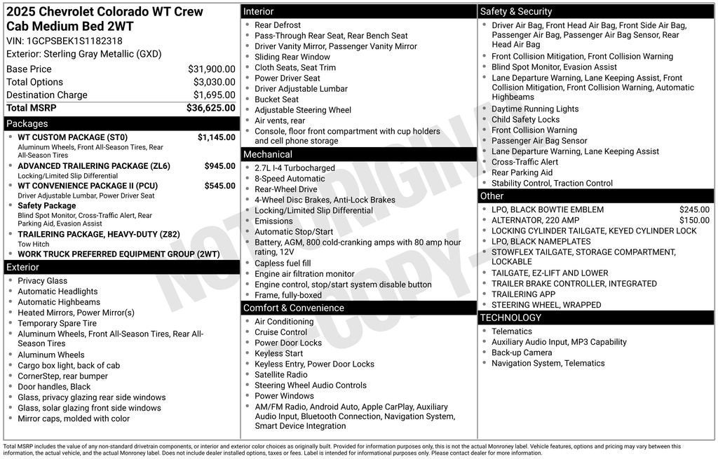 2025 Chevrolet Colorado WT/LT