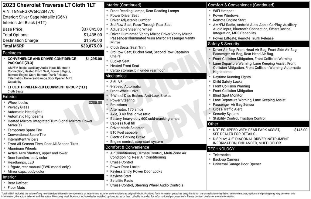 2023 Chevrolet Traverse LT Cloth