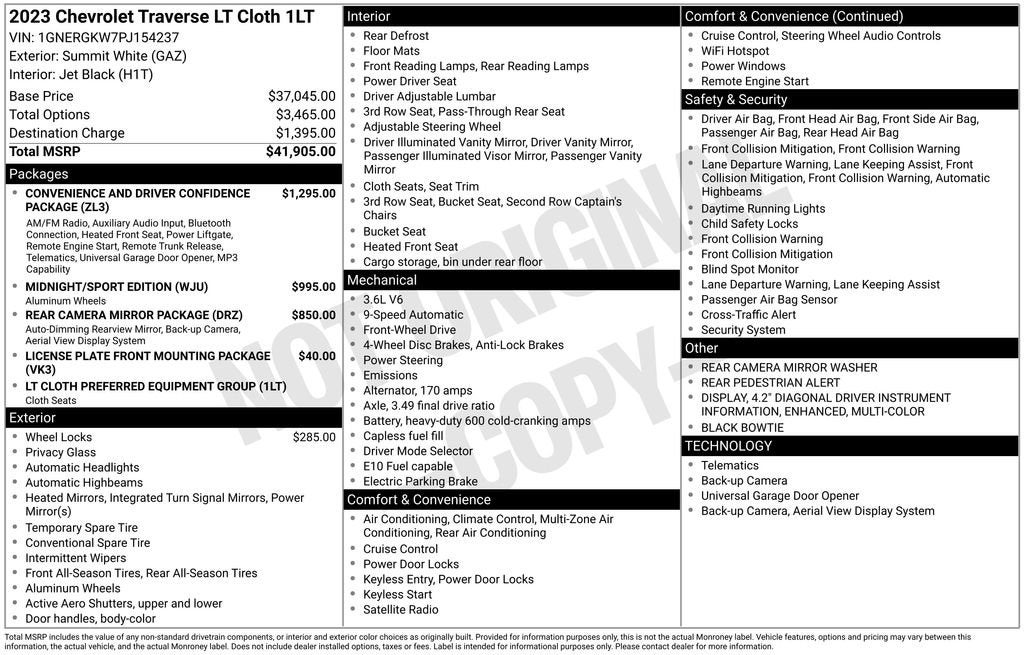 2023 Chevrolet Traverse LT Cloth