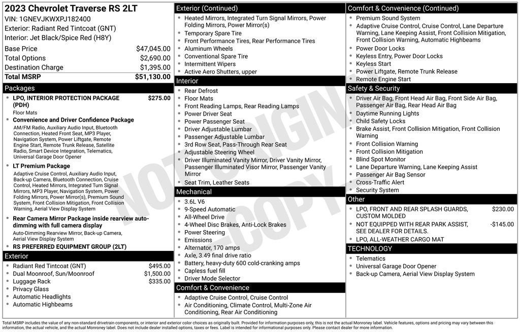 2023 Chevrolet Traverse RS