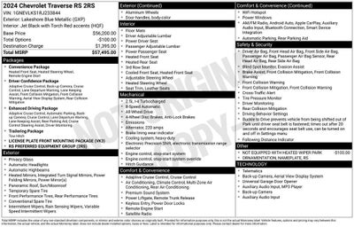 2024 Chevrolet Traverse RS