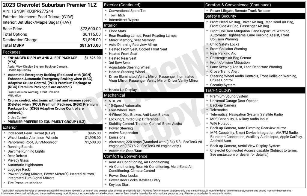 2023 Chevrolet Suburban Premier