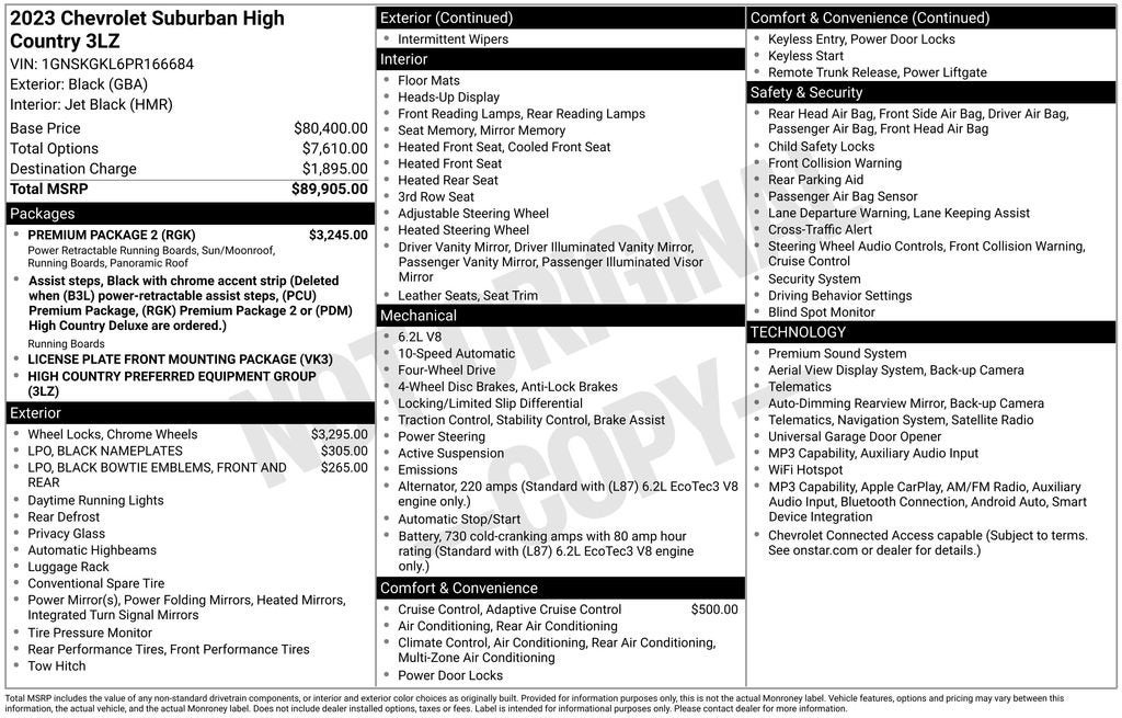 2023 Chevrolet Suburban High Country