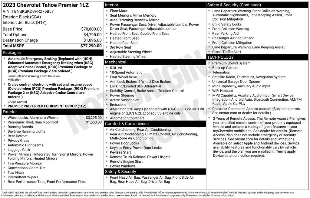 2023 Chevrolet Tahoe Premier