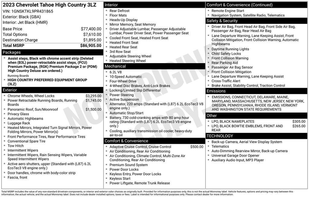 2023 Chevrolet Tahoe High Country