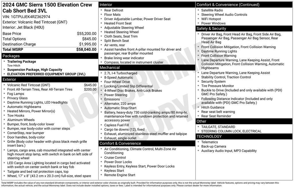 2024 GMC Sierra 1500 Elevation