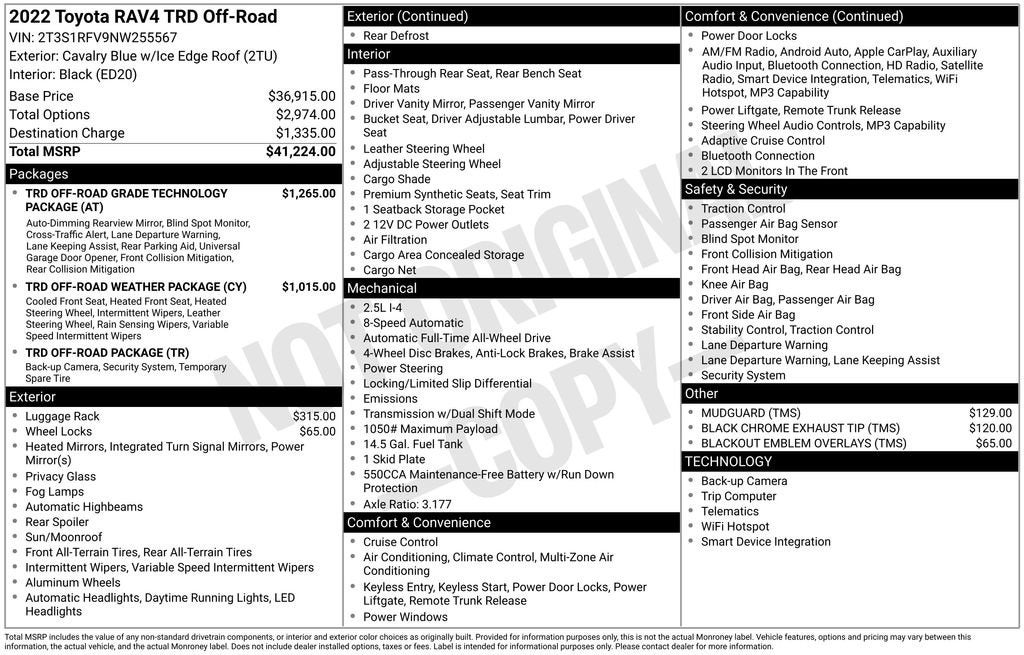 2022 Toyota RAV4 TRD Off Road