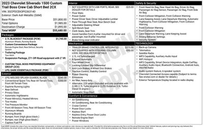 2023 Chevrolet Silverado 1500 Custom Trail Boss