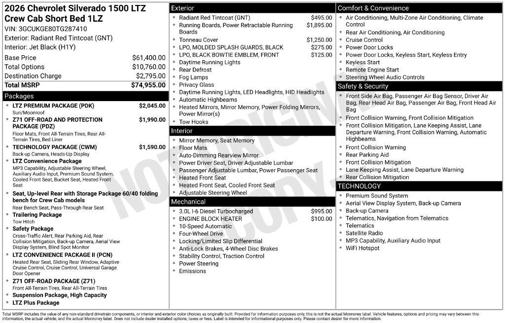2026 Chevrolet Silverado 1500 LTZ