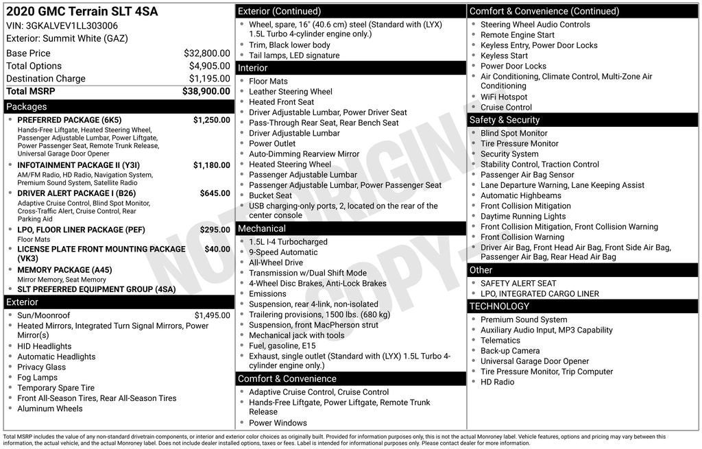 2020 GMC Terrain SLT