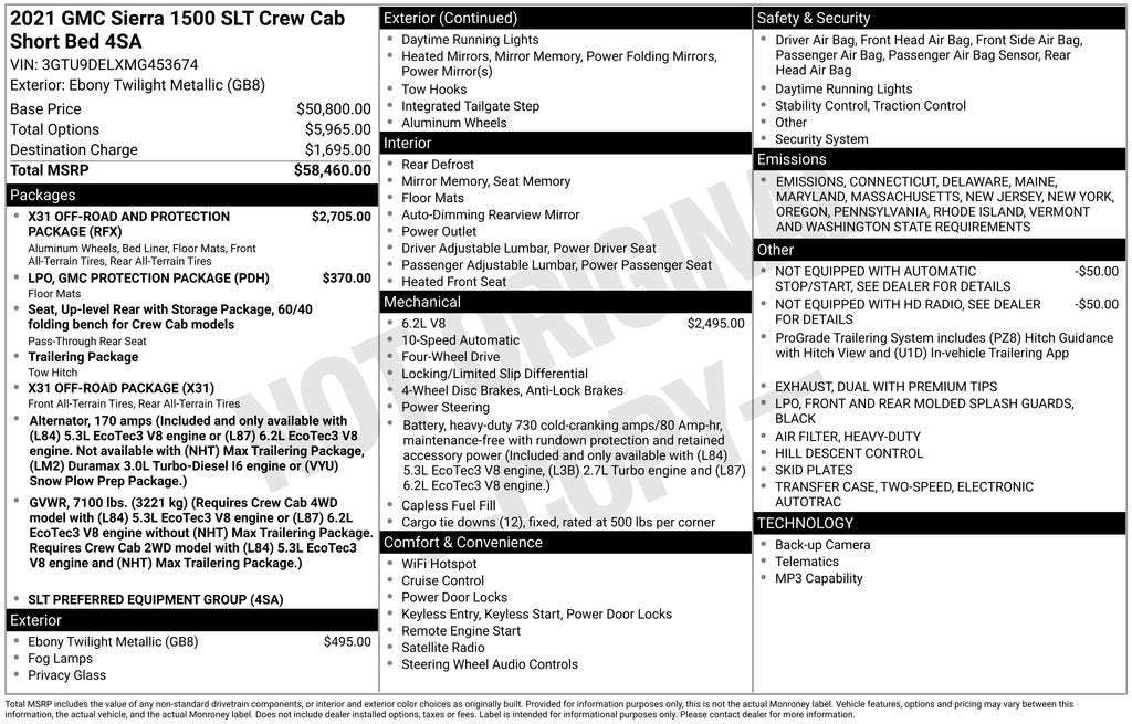 2021 GMC Sierra 1500 SLT