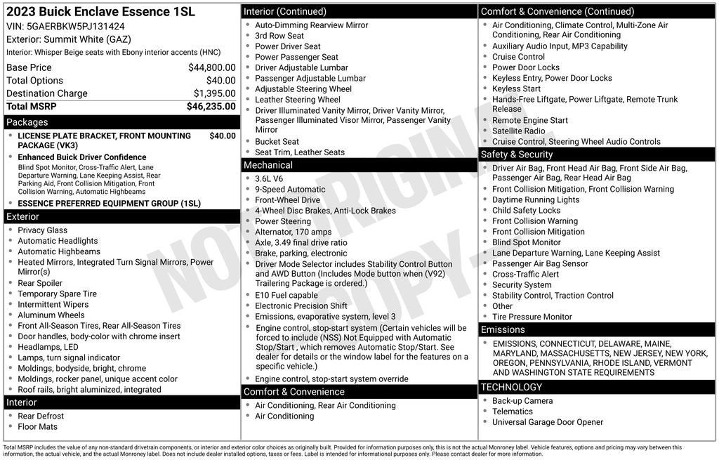 2023 Buick Enclave Essence
