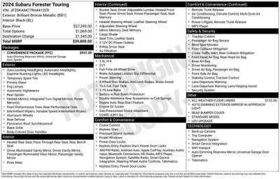 2024 Subaru Forester Touring