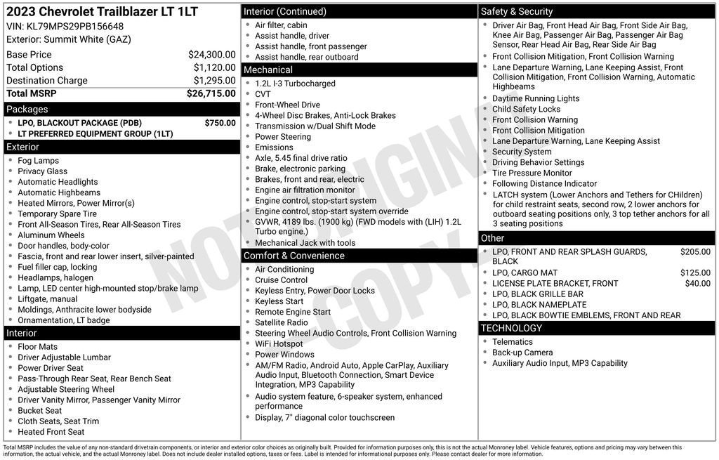 2023 Chevrolet Trailblazer LT