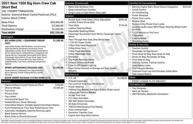 2021 RAM 1500 Big Horn/Lone Star