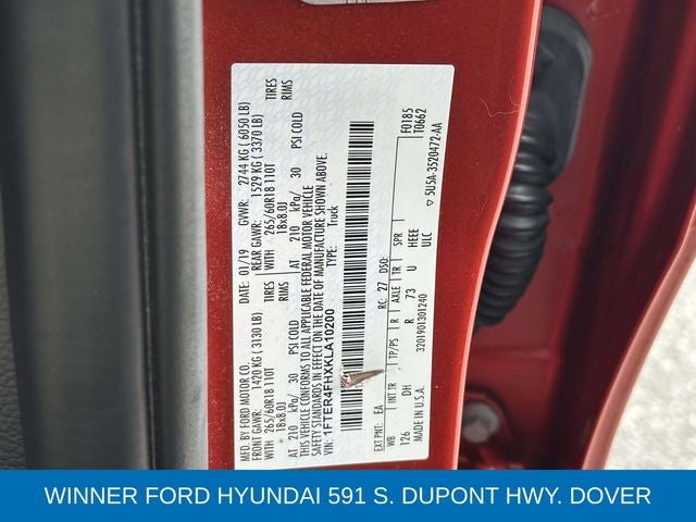 2019 Ford Ranger Lariat