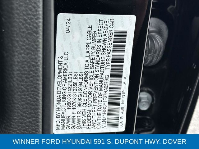 2024 Honda Accord EX