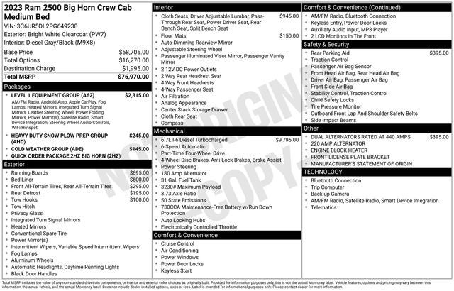 2023 RAM 2500 Big Horn