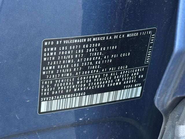 2019 Volkswagen Tiguan 4Motion