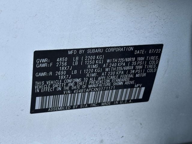 2022 Subaru Outback Touring