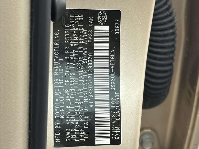 2011 Toyota Avalon Base
