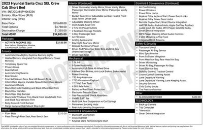 2023 Hyundai Santa Cruz SEL