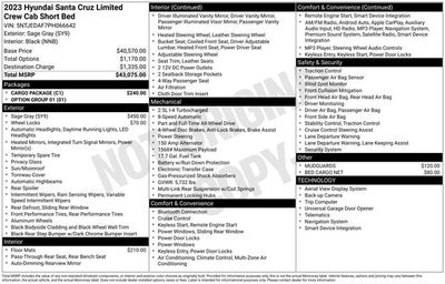 2023 Hyundai Santa Cruz Limited