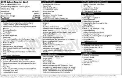 2024 Subaru Forester Sport