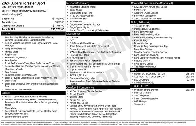 2024 Subaru Forester Sport