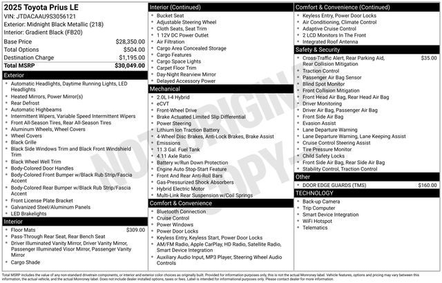 2025 Toyota Prius Limited