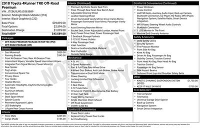 2018 Toyota 4Runner TRD Off-Road Premium