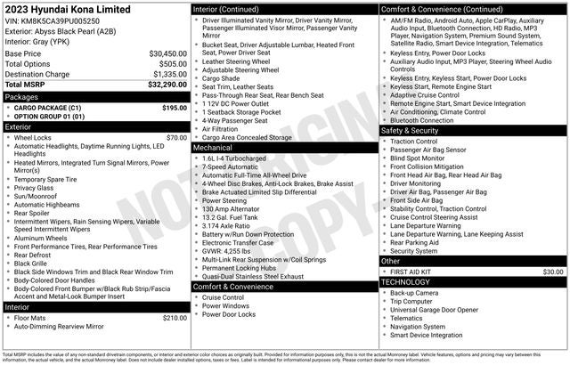 2023 Hyundai Kona Limited