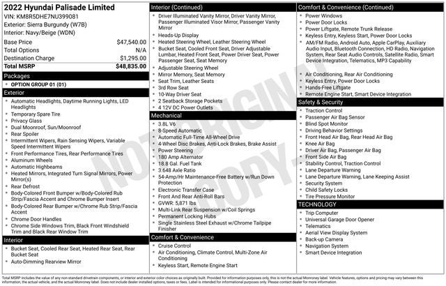 2022 Hyundai Palisade Limited