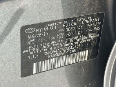 2016 Hyundai Elantra SE