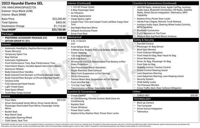 2023 Hyundai Elantra SEL