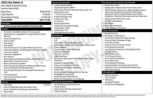 2022 Kia Seltos S