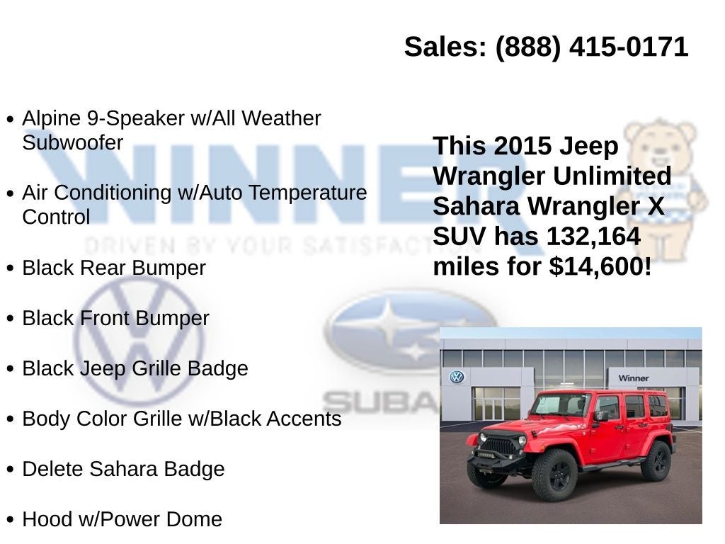 2015 Jeep Wrangler Unlimited Sahara