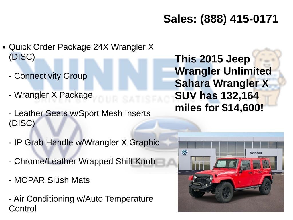 2015 Jeep Wrangler Unlimited Sahara