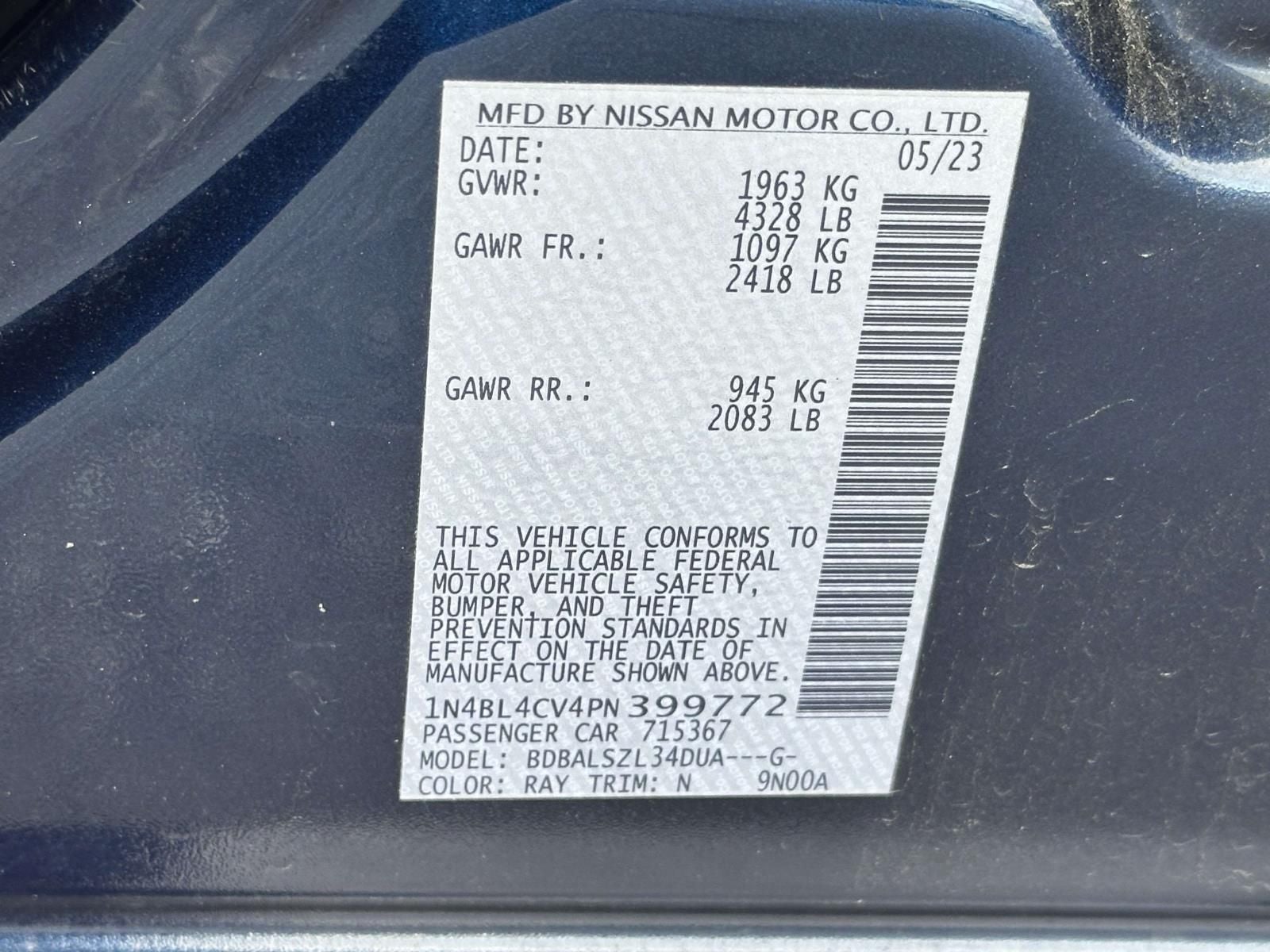 2023 Nissan Altima 2.5 SR