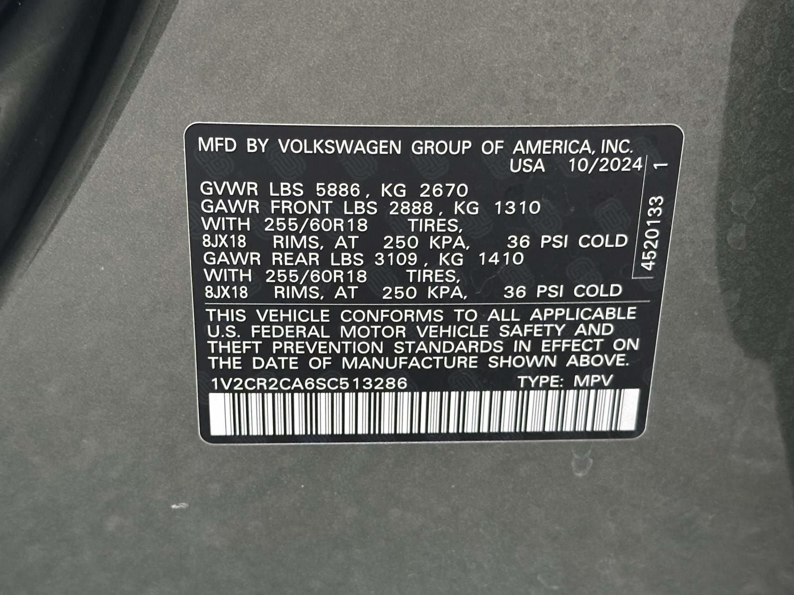 2025 Volkswagen Atlas 2.0T Peak Edition