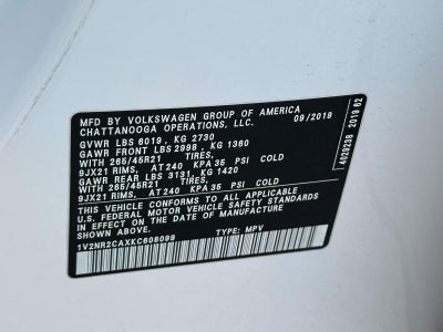 2019 Volkswagen Atlas SEL Premium 4Motion