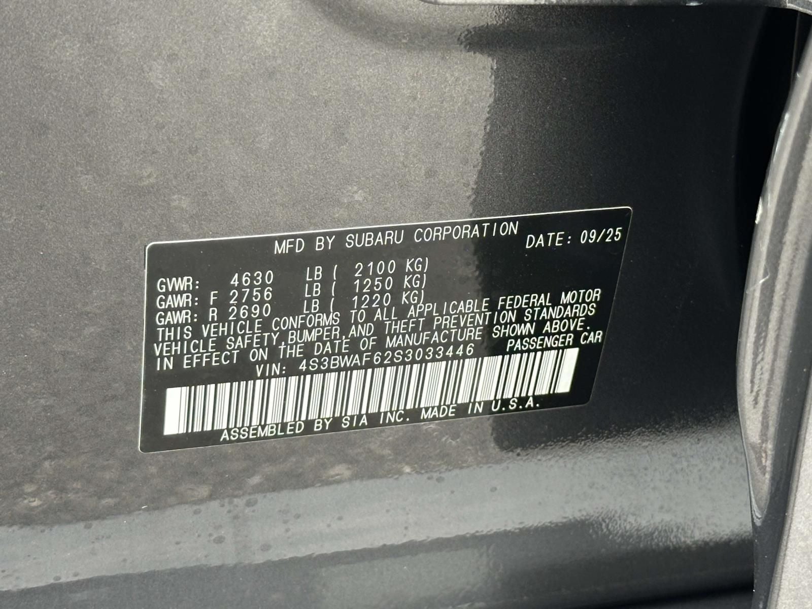 2025 Subaru Legacy Premium