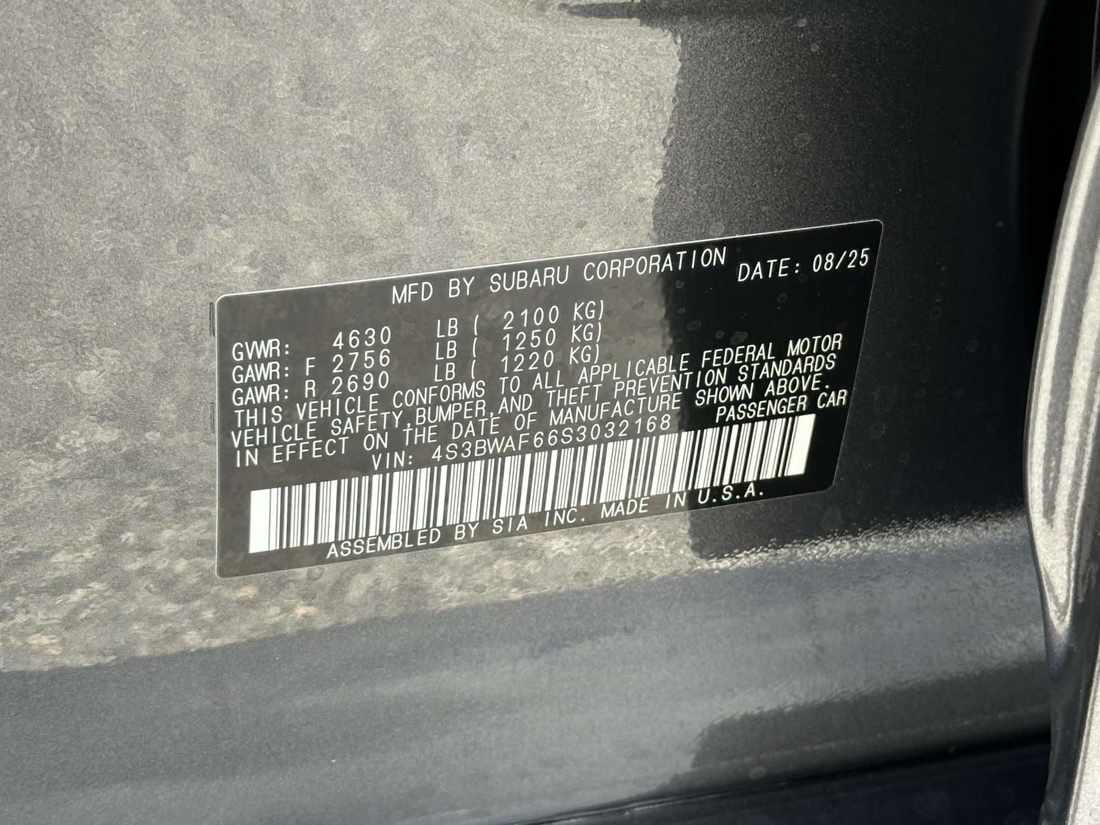 2025 Subaru Legacy Premium