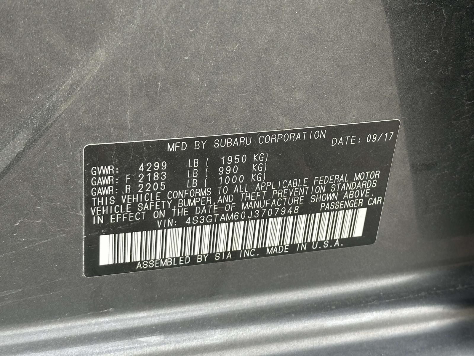 2018 Subaru Impreza 2.0i Sport